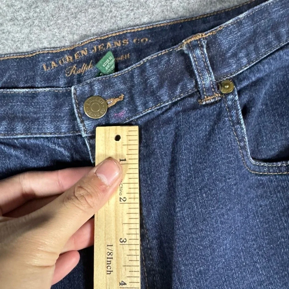 Lauren Ralph Lauren Classic Straight Dark‎ Wash Raw Hem Denim Shorts Mens 36